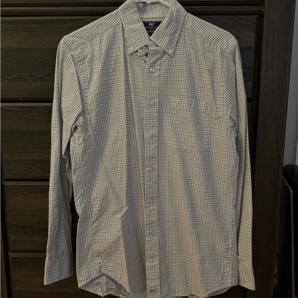 Men’s Vineyard Long Sleeve Dress Shirt Button Down - Small